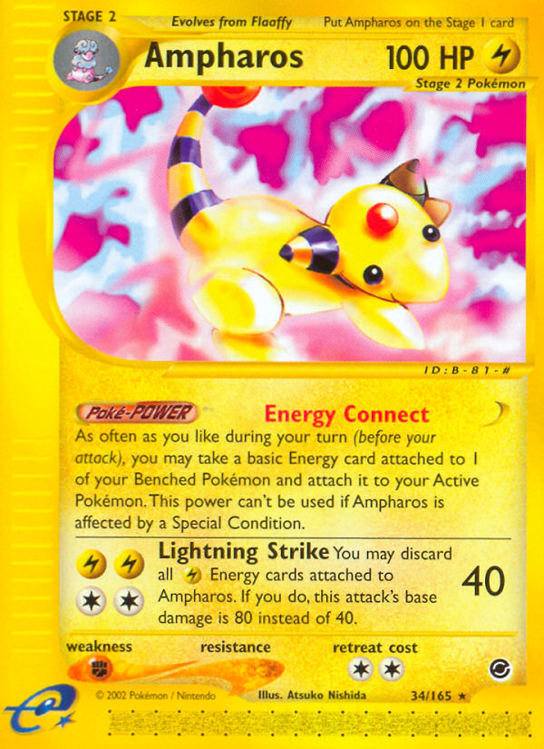 Ampharos (34/165) [Expedition: Base Set] | Game Haven TX