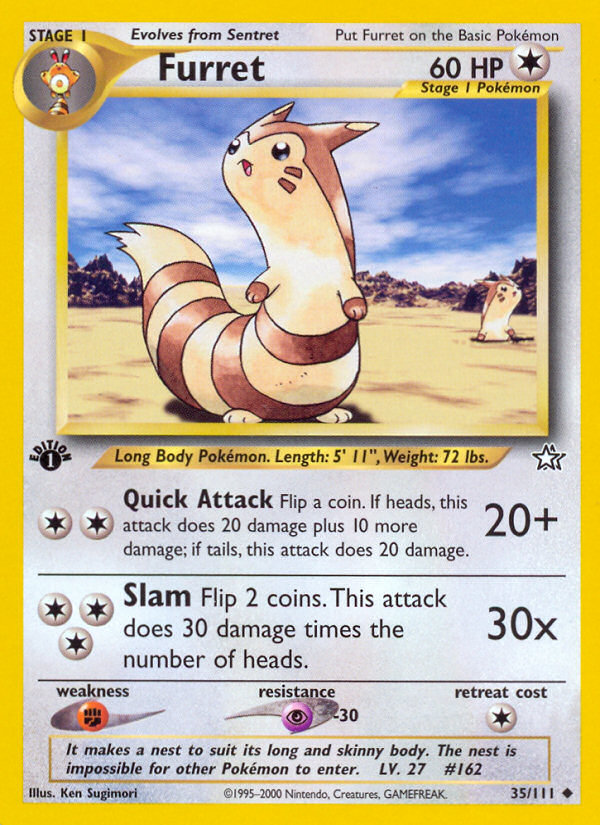 Furret (35/111) [Neo Genesis 1st Edition] | Game Haven TX