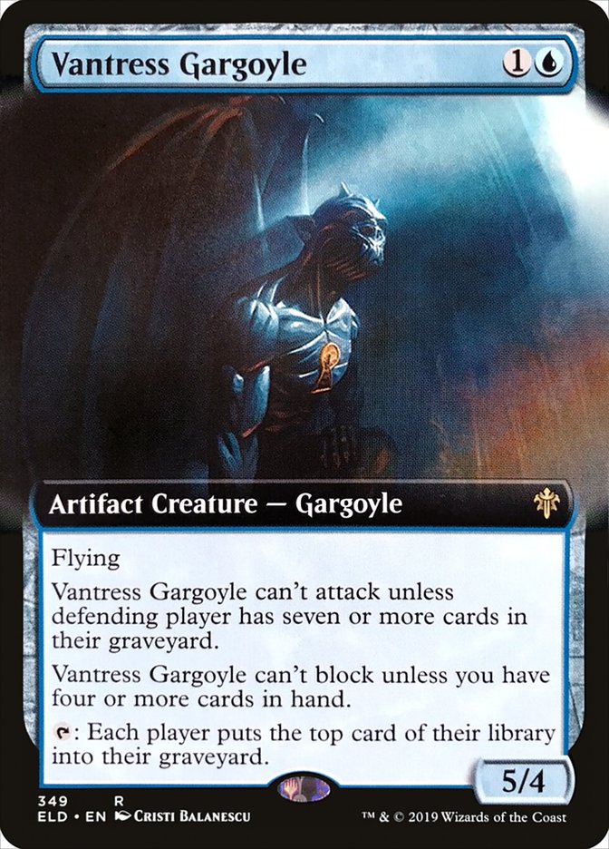 Vantress Gargoyle (Extended Art) [Throne of Eldraine] | Game Haven TX