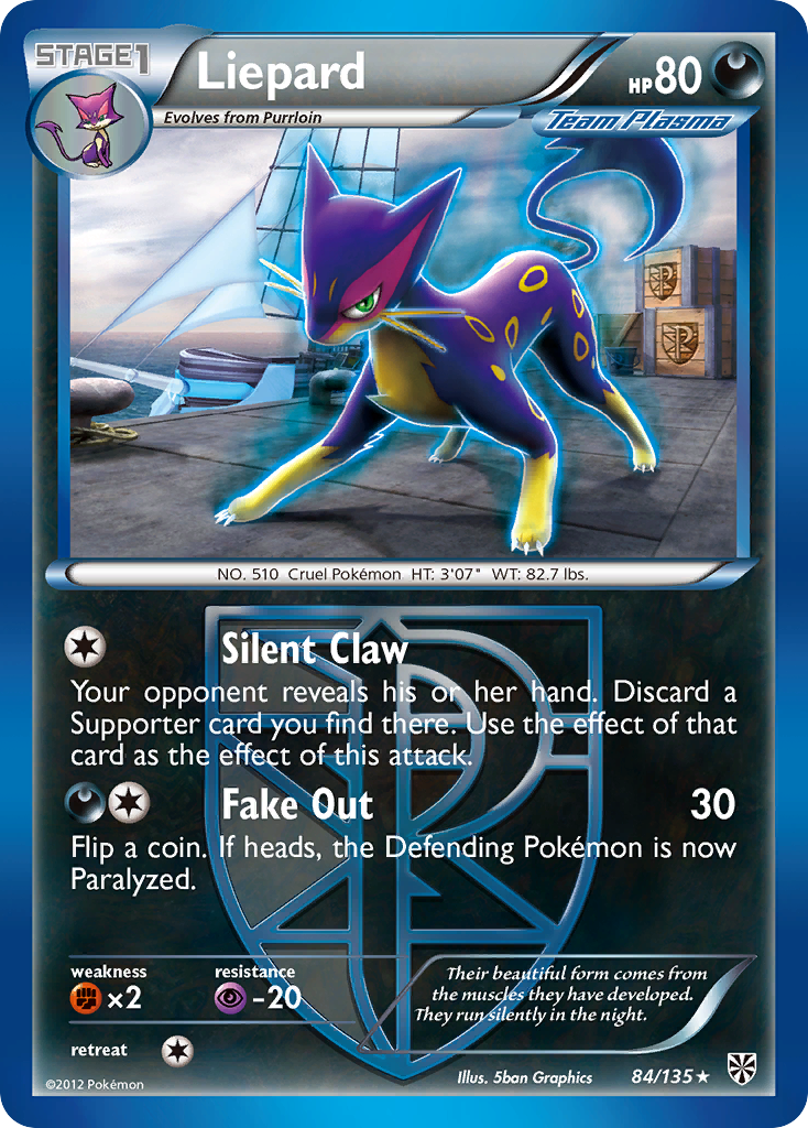 Liepard (84/135) [Black & White: Plasma Storm] | Game Haven TX