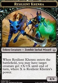 Resilient Khenra // Zombie Double-sided Token [Hour of Devastation Tokens] | Game Haven TX