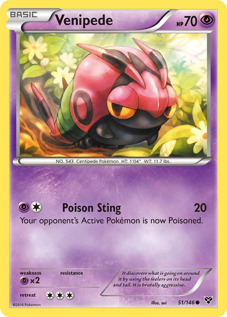 Venipede (51/146) [XY: Base Set] | Game Haven TX