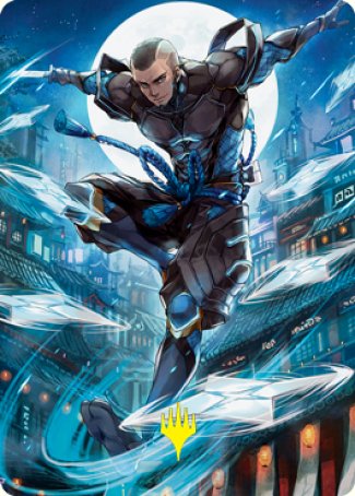 Kaito Shizuki 1 Art Card (Gold-Stamped Signature) [Kamigawa: Neon Dynasty Art Series] | Game Haven TX