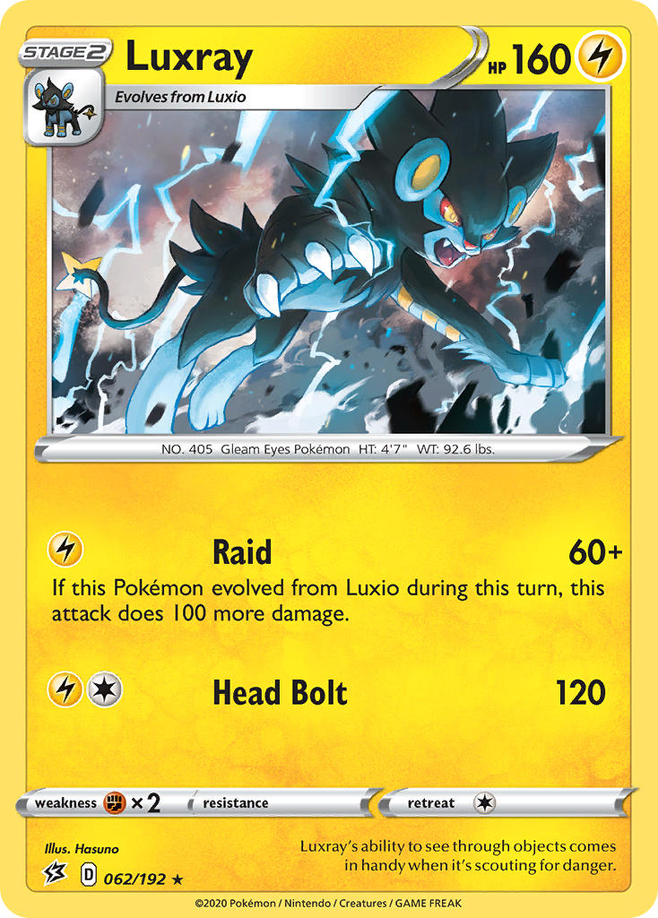 Luxray (062/192) (Theme Deck Exclusive) [Sword & Shield: Rebel Clash] | Game Haven TX
