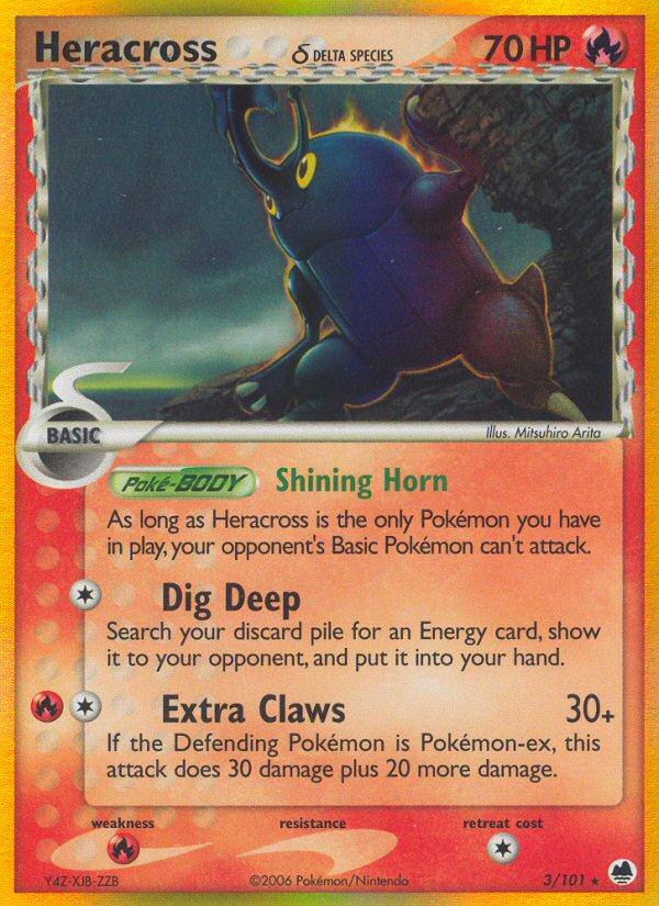 Heracross (3/101) (Delta Species) [EX: Dragon Frontiers] | Game Haven TX