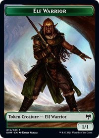 Elf Warrior // Zombie Berserker Double-sided Token [Kaldheim Tokens] | Game Haven TX