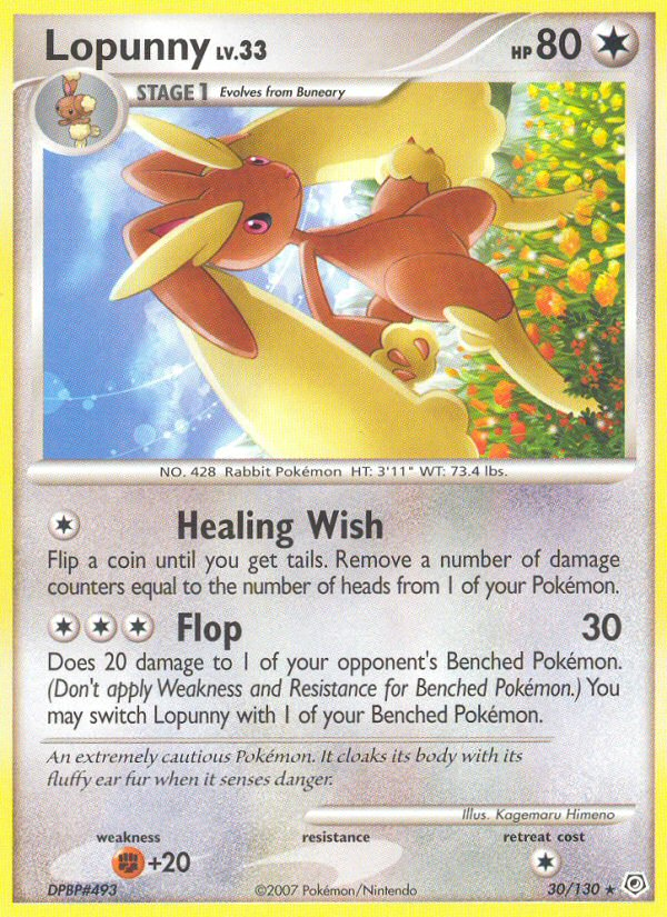 Lopunny (30/130) [Diamond & Pearl: Base Set] | Game Haven TX