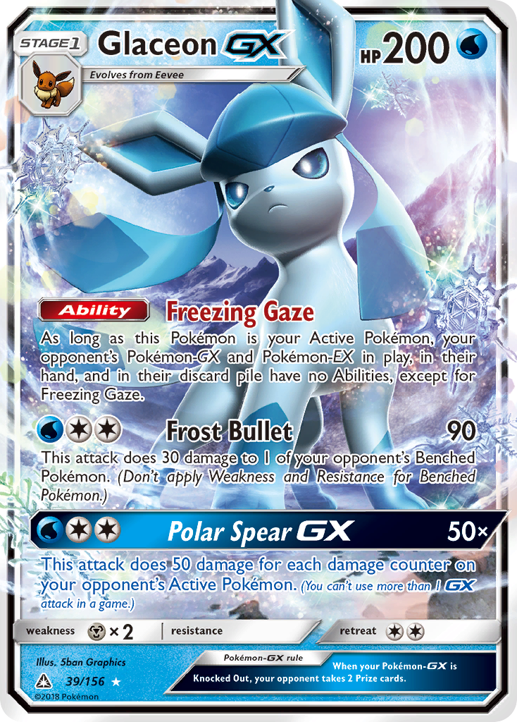 Glaceon GX (39/156) [Sun & Moon: Ultra Prism] | Game Haven TX