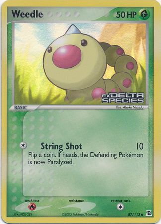 Weedle (87/113) (Stamped) [EX: Delta Species] | Game Haven TX