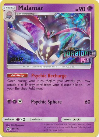 Malamar (SM117) (Staff Prerelease Promo) [Sun & Moon: Black Star Promos] | Game Haven TX