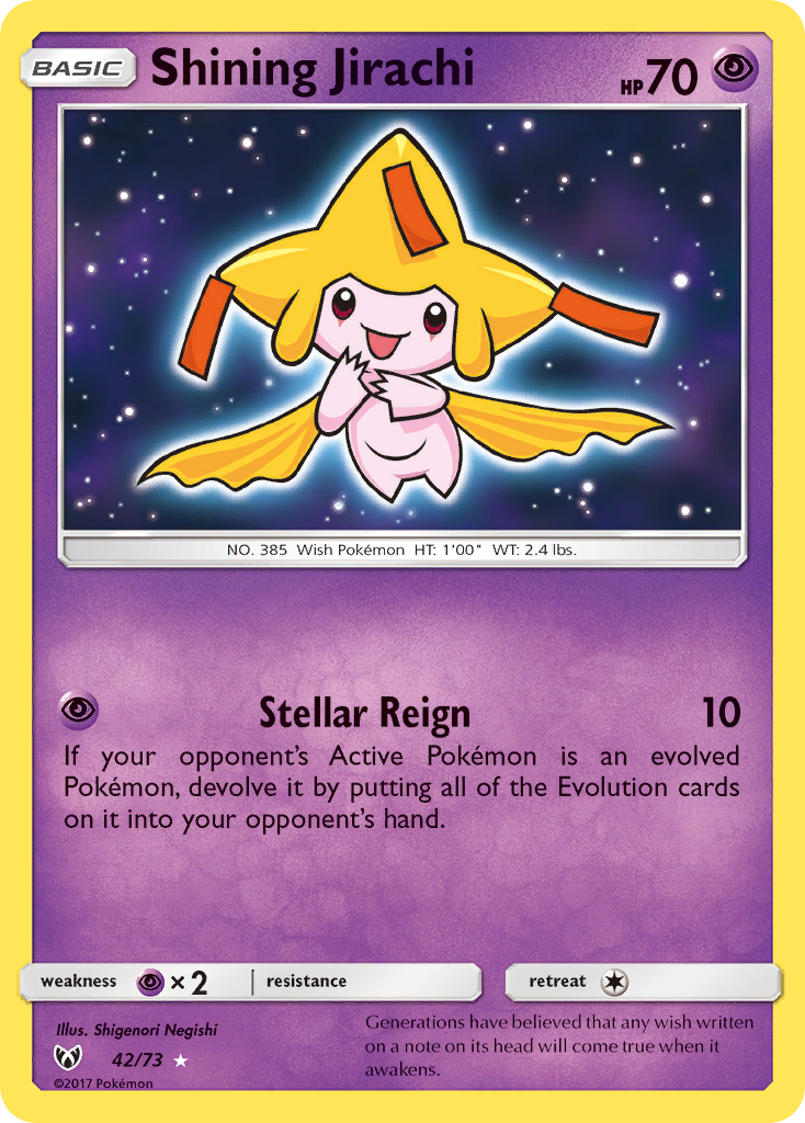 Shining Jirachi (42/73) [Sun & Moon: Shining Legends] | Game Haven TX