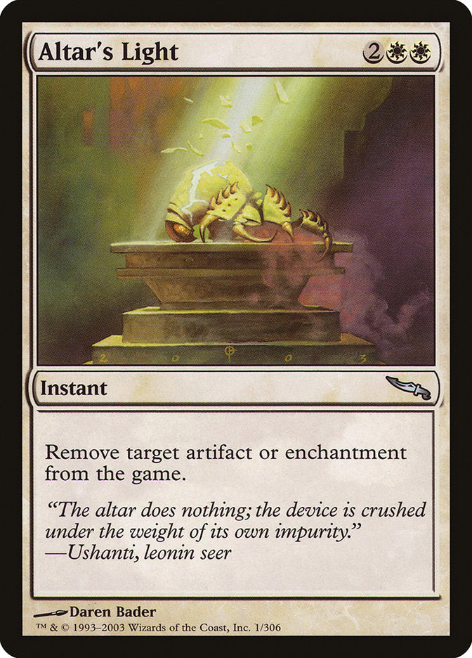 Altar's Light [Mirrodin] | Game Haven TX