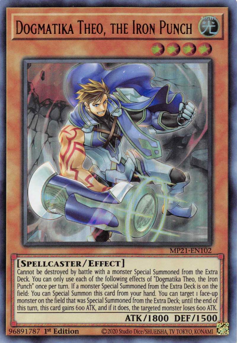 Dogmatika Theo, the Iron Punch [MP21-EN102] Ultra Rare | Game Haven TX