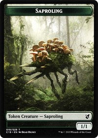 Saproling // Manifest Double-sided Token [Commander 2019 Tokens] | Game Haven TX