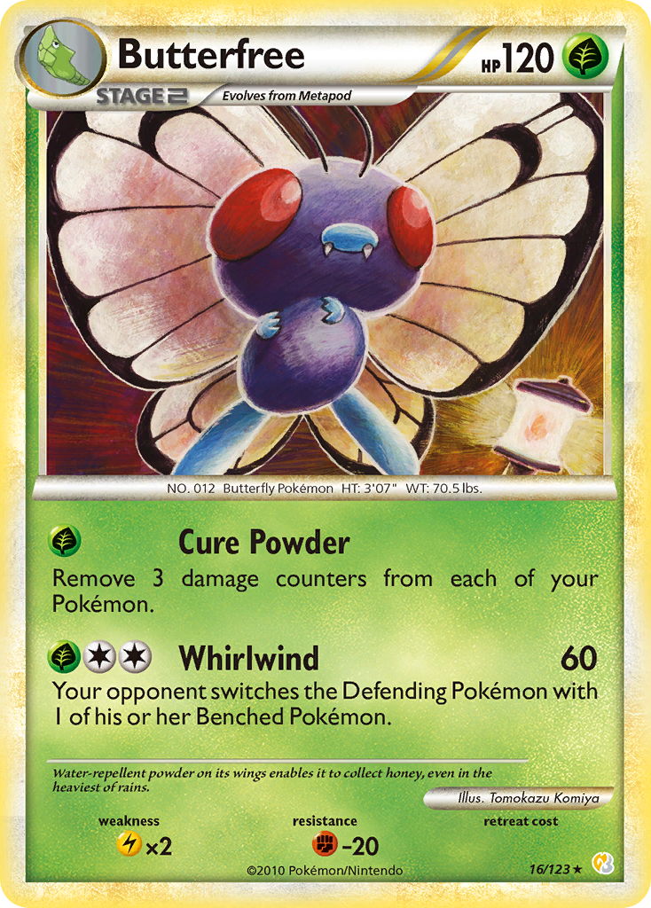 Butterfree (16/123) [HeartGold & SoulSilver: Base Set] | Game Haven TX