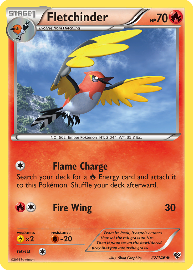 Fletchinder (27/146) [XY: Base Set] | Game Haven TX
