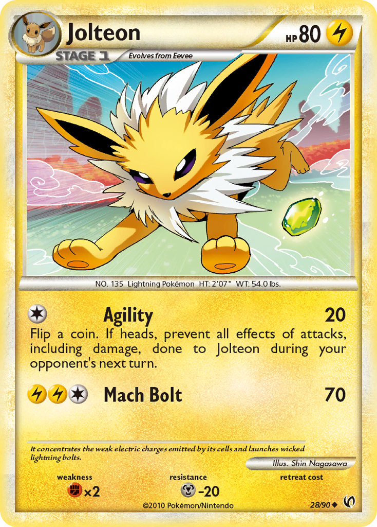 Jolteon (28/90) [HeartGold & SoulSilver: Undaunted] | Game Haven TX