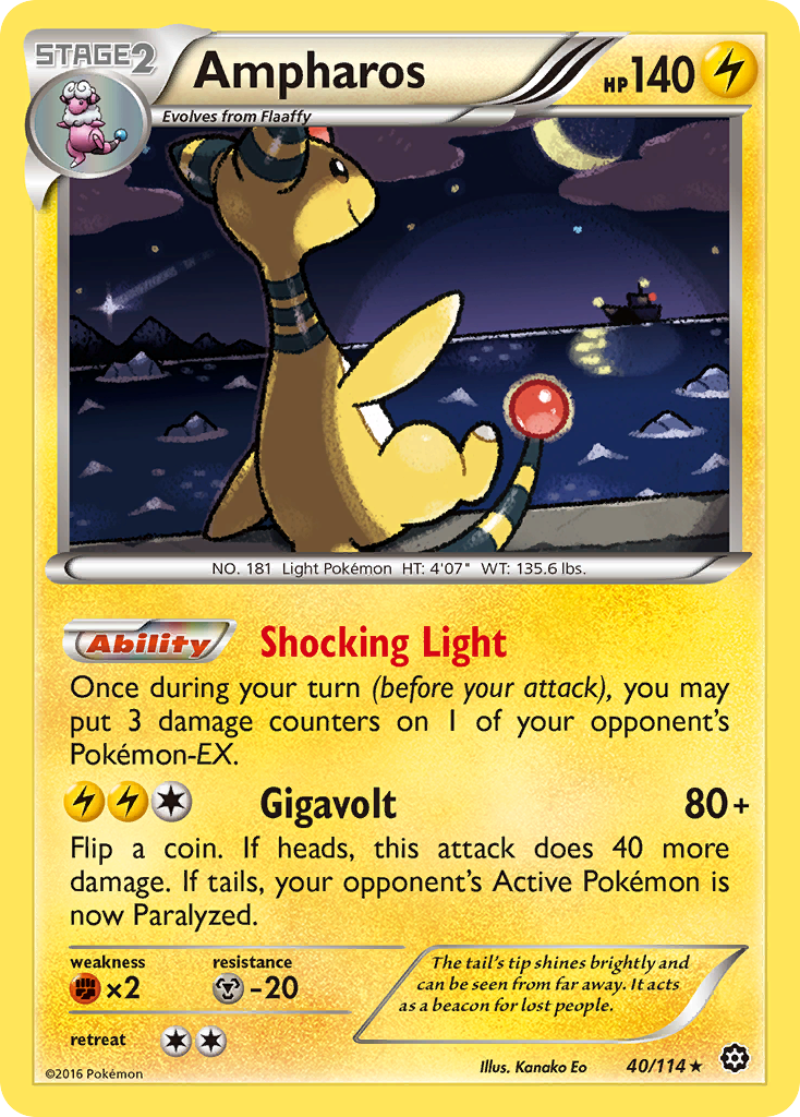 Ampharos (40/114) [XY: Steam Siege] | Game Haven TX