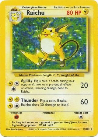 Raichu (14/102) [Base Set Unlimited] | Game Haven TX