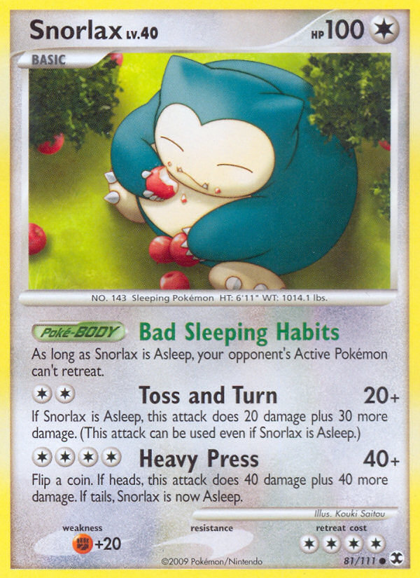 Snorlax (81/111) [Platinum: Rising Rivals] | Game Haven TX