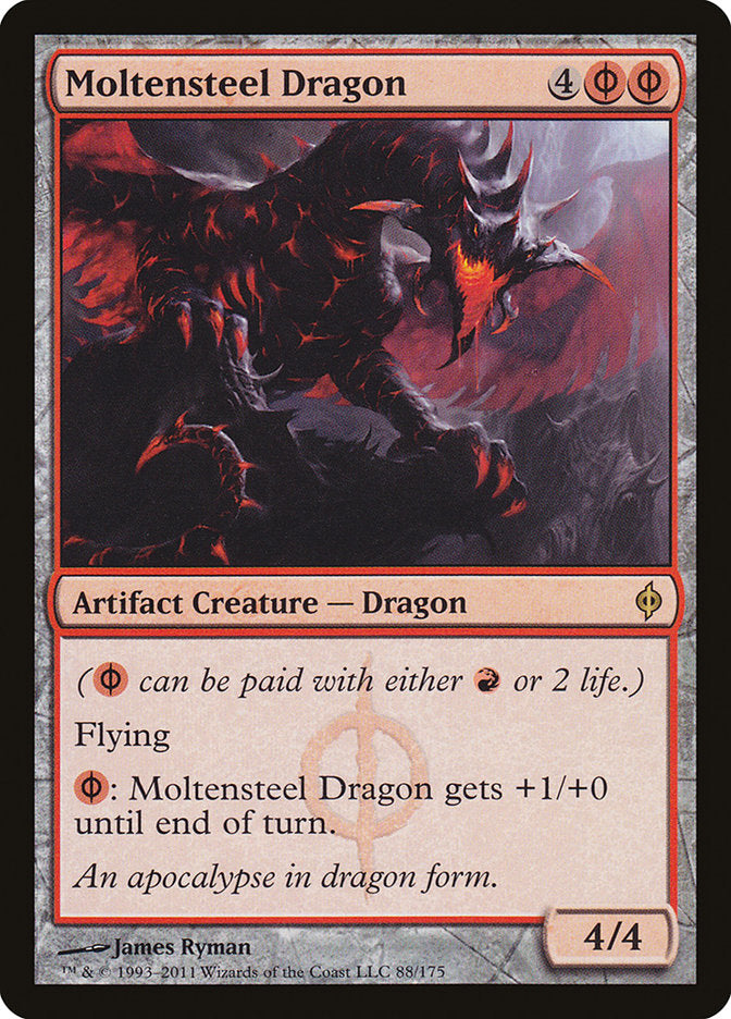 Moltensteel Dragon [New Phyrexia] | Game Haven TX