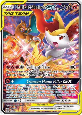 Charizard & Braixen GX (SM230) (Jumbo Card) [Sun & Moon: Black Star Promos] | Game Haven TX