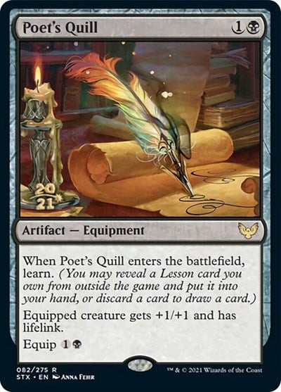 Poet's Quill (Prerelease) [Strixhaven: School of Mages Prerelease Promos] | Game Haven TX