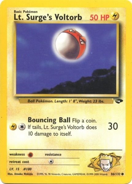Lt. Surge's Voltorb (86/132) [Gym Challenge Unlimited] | Game Haven TX