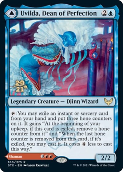 Uvilda, Dean of Perfection // Nassari, Dean of Expression (Prerelease) [Strixhaven: School of Mages Prerelease Promos] | Game Haven TX