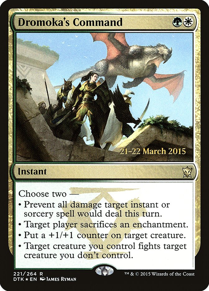 Dromoka's Command [Dragons of Tarkir Promos] | Game Haven TX