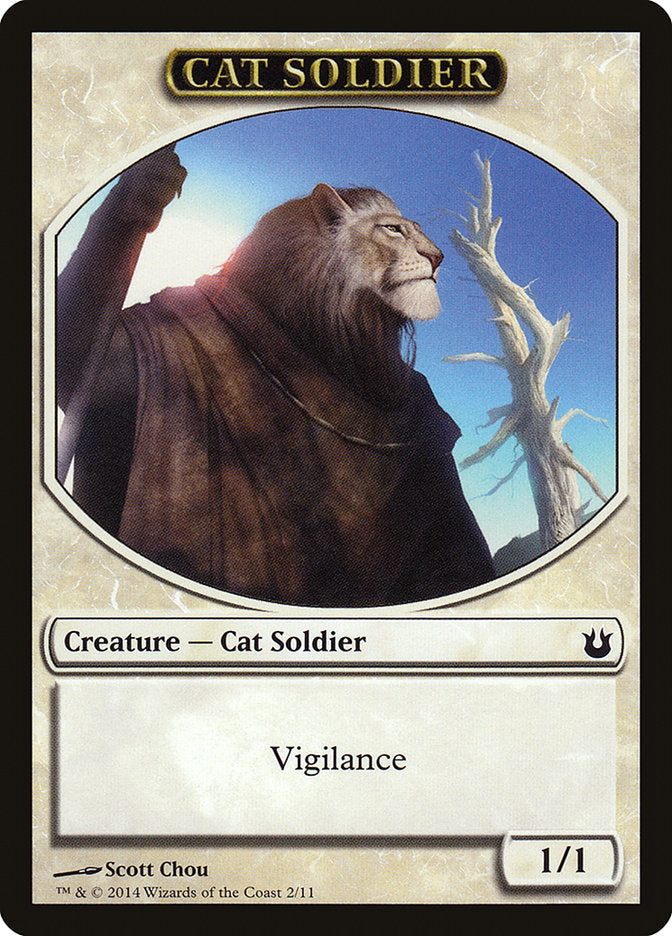 Cat Soldier [Born of the Gods Tokens] | Game Haven TX