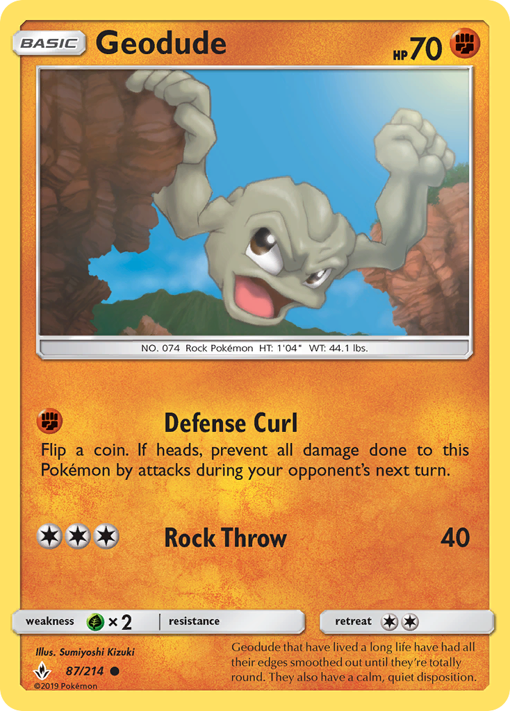 Geodude (87/214) [Sun & Moon: Unbroken Bonds] | Game Haven TX