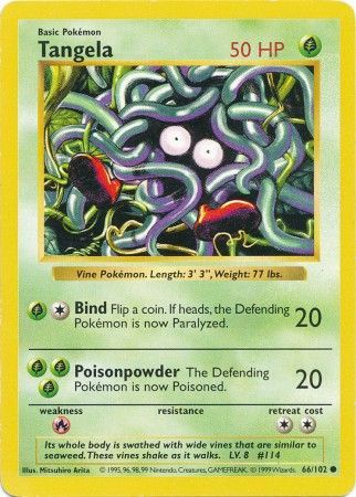 Tangela (66/102) [Base Set Shadowless Unlimited] | Game Haven TX