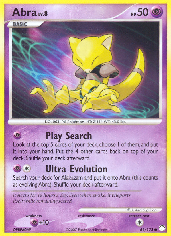 Abra (69/123) [Diamond & Pearl: Mysterious Treasures] | Game Haven TX