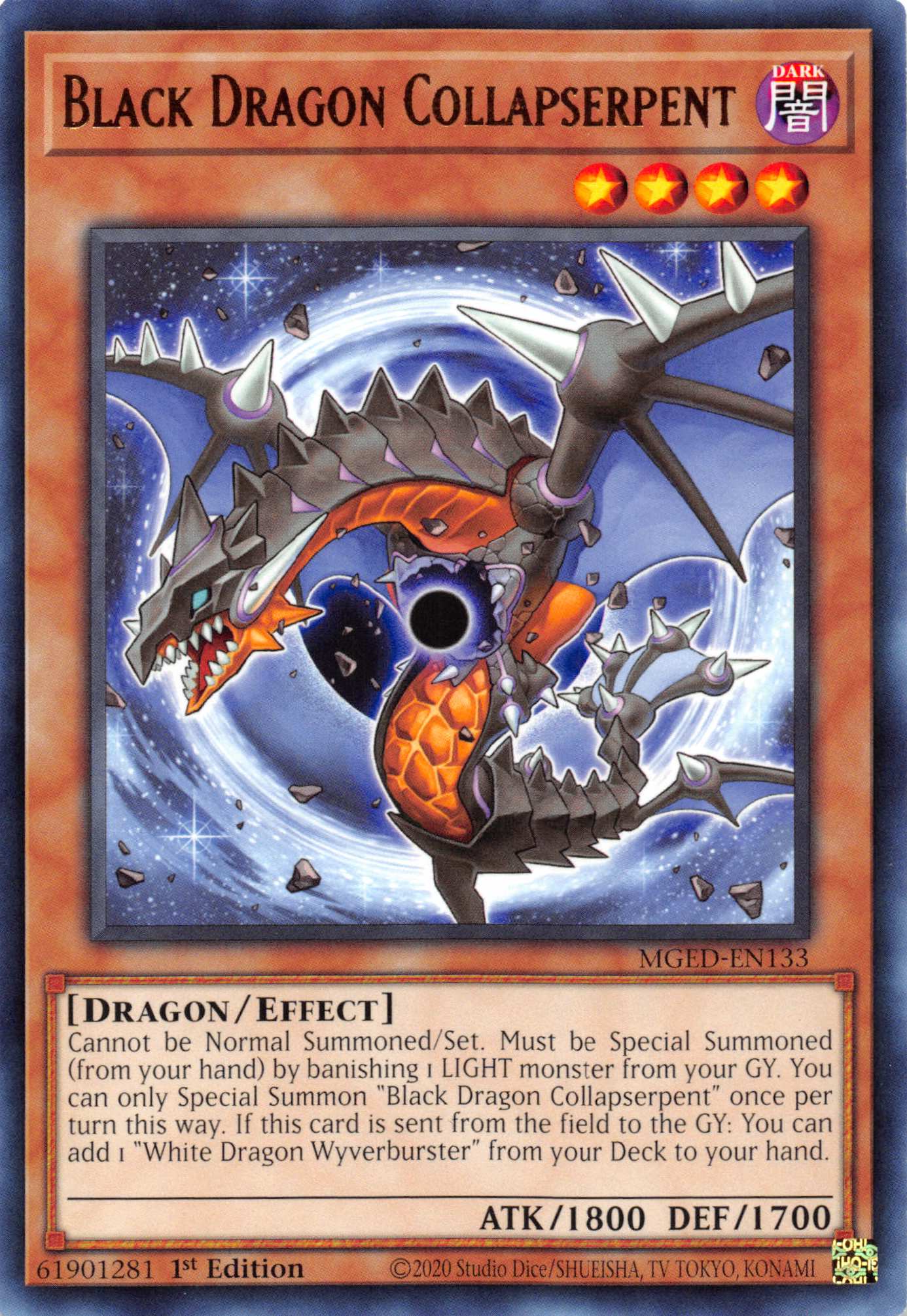 Black Dragon Collapserpent [MGED-EN133] Rare | Game Haven TX