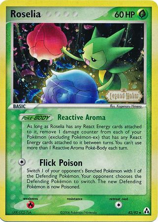 Roselia (42/92) (Stamped) [EX: Legend Maker] | Game Haven TX