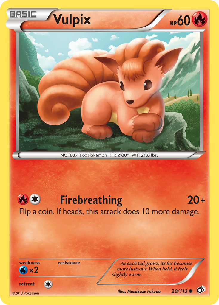 Vulpix (20/113) [Black & White: Legendary Treasures] | Game Haven TX