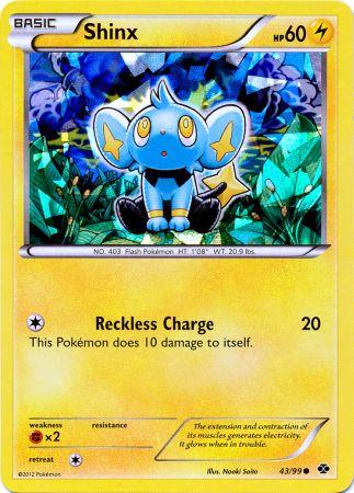 Shinx (43/99) (Cracked Ice Holo) (Blister Exclusive) [Black & White: Next Destinies] | Game Haven TX