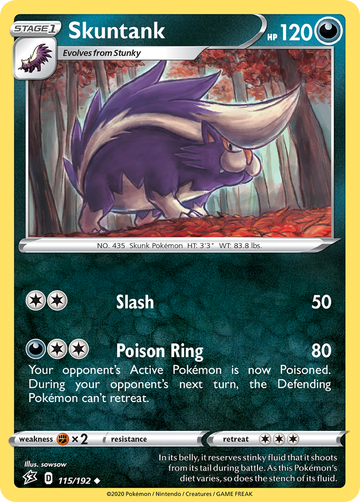 Skuntank (115/192) [Sword & Shield: Rebel Clash] | Game Haven TX