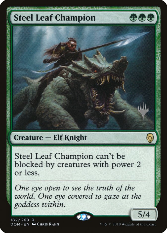 Steel Leaf Champion [Dominaria Promos] | Game Haven TX