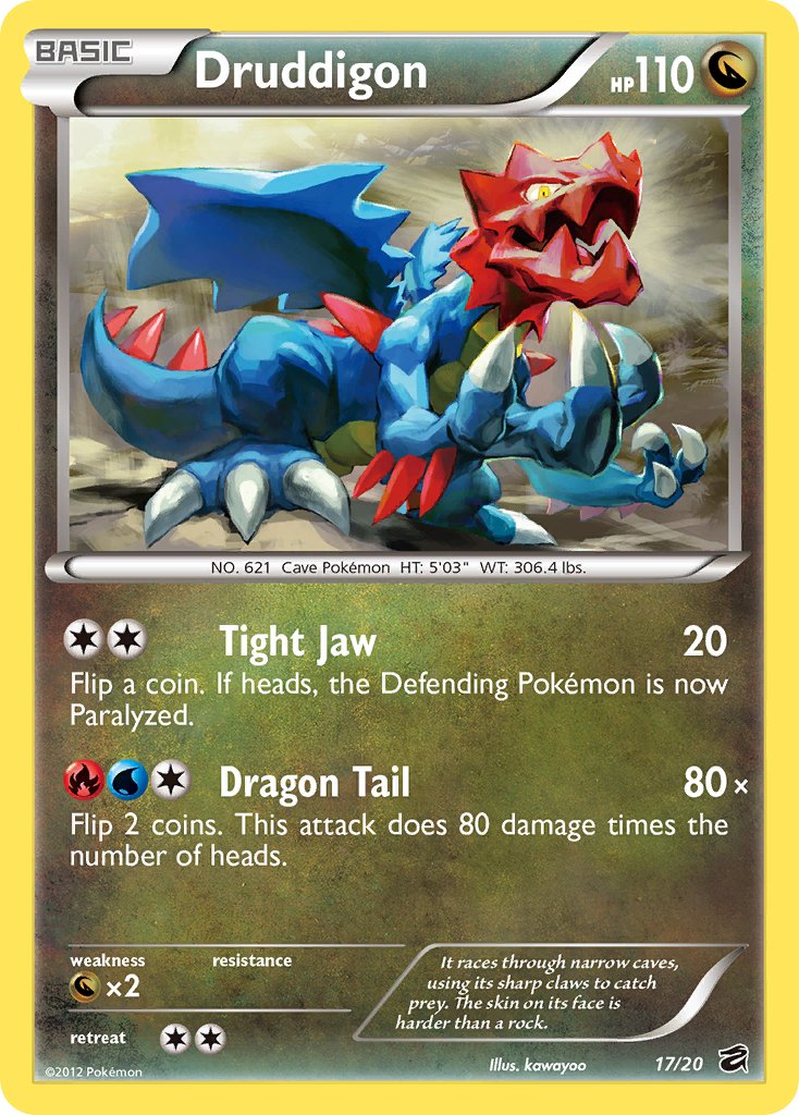 Druddigon (17/20) (Blister Exclusive) [Black & White: Dragon Vault] | Game Haven TX
