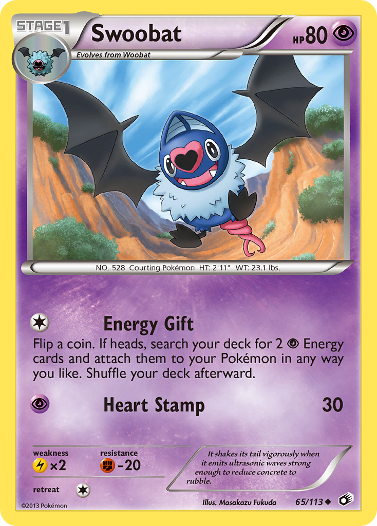 Swoobat (65/113) [Black & White: Legendary Treasures] | Game Haven TX