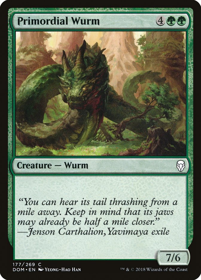 Primordial Wurm [Dominaria] | Game Haven TX