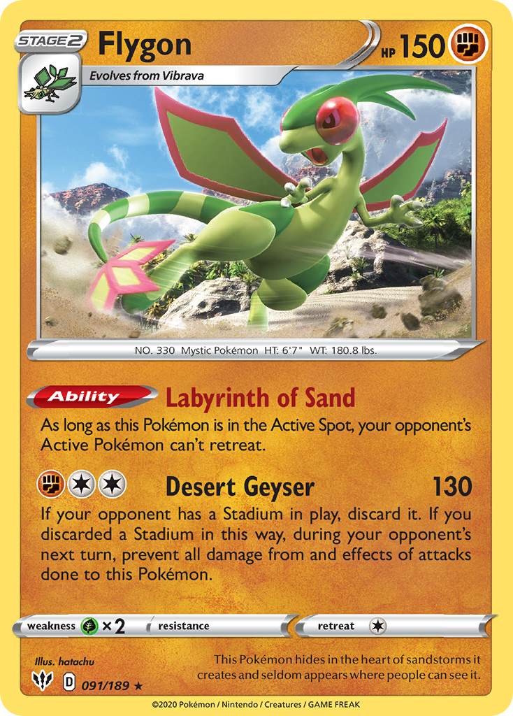 Flygon (091/189) [Sword & Shield: Darkness Ablaze] | Game Haven TX