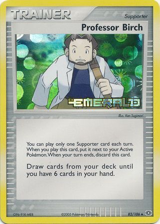 Professor Birch (82/106) (Stamped) [EX: Emerald] | Game Haven TX