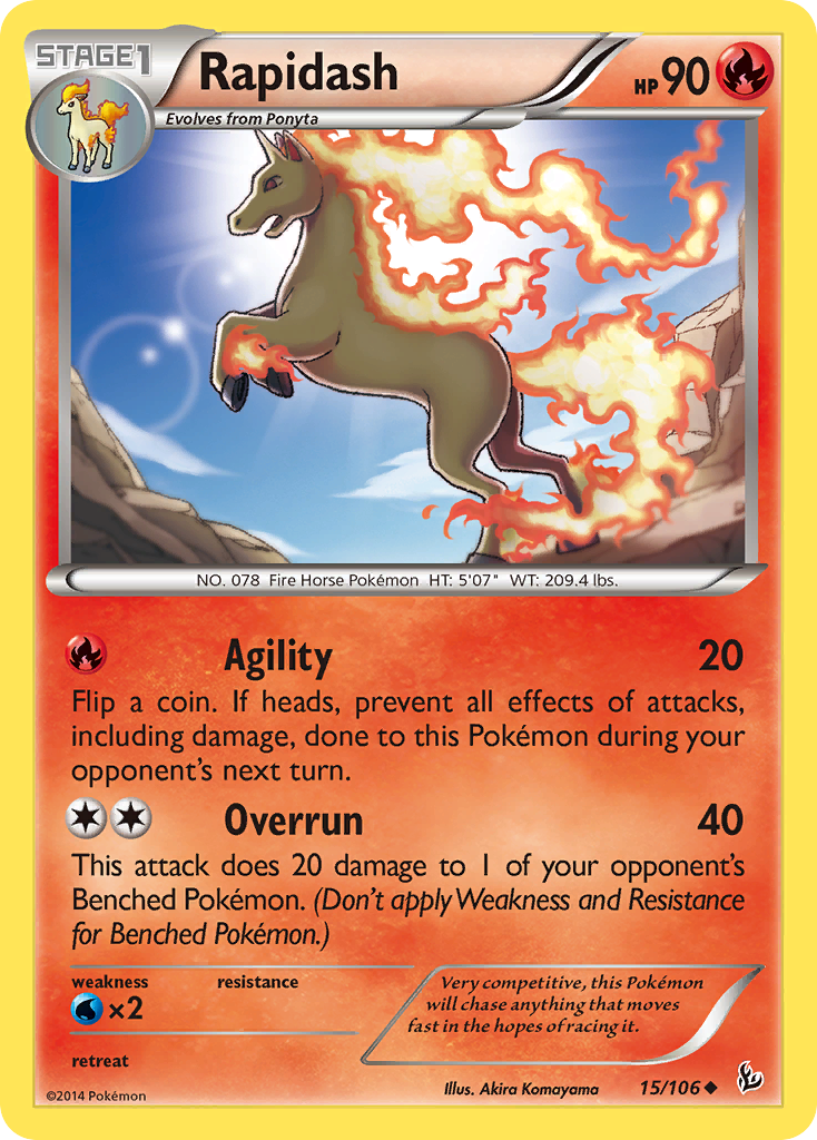 Rapidash (15/106) [XY: Flashfire] | Game Haven TX