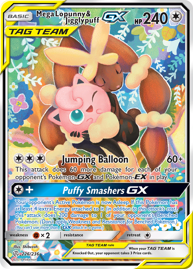Mega Lopunny & Jigglypuff GX (226/236) [Sun & Moon: Cosmic Eclipse] | Game Haven TX