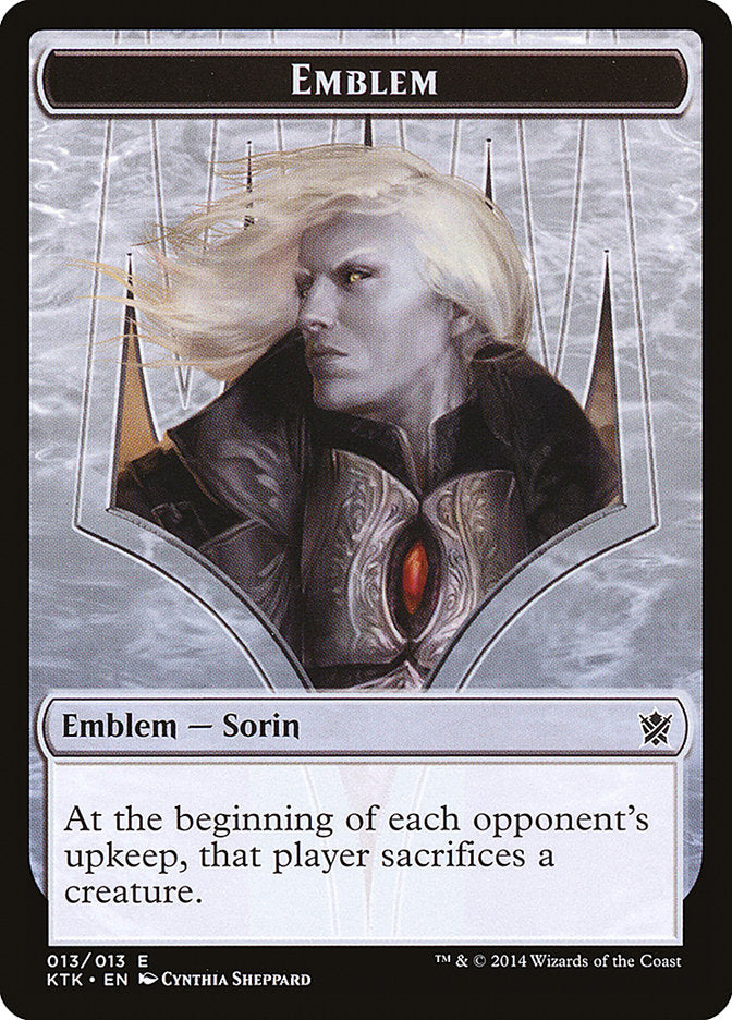 Sorin, Solemn Visitor Emblem [Khans of Tarkir Tokens] | Game Haven TX
