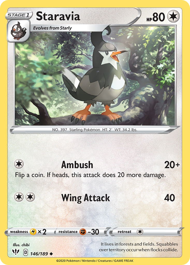 Staravia (146/189) [Sword & Shield: Darkness Ablaze] | Game Haven TX