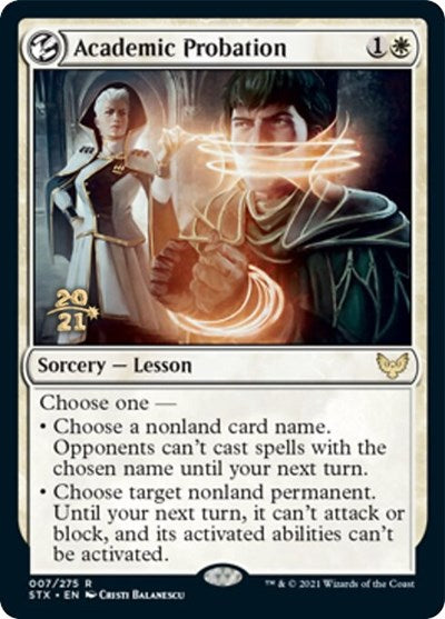 Academic Probation (Prerelease) [Strixhaven: School of Mages Prerelease Promos] | Game Haven TX